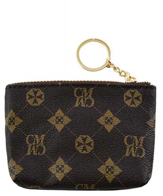 CM Monogram Keychain Coin Purse CM002 BROWN